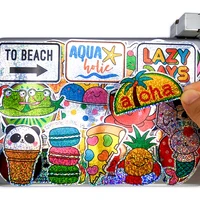 50100 pieces cute summer flash point laser funny graffiti phone laptop guitar scrapbook motorcycle car waterproof stickers pack