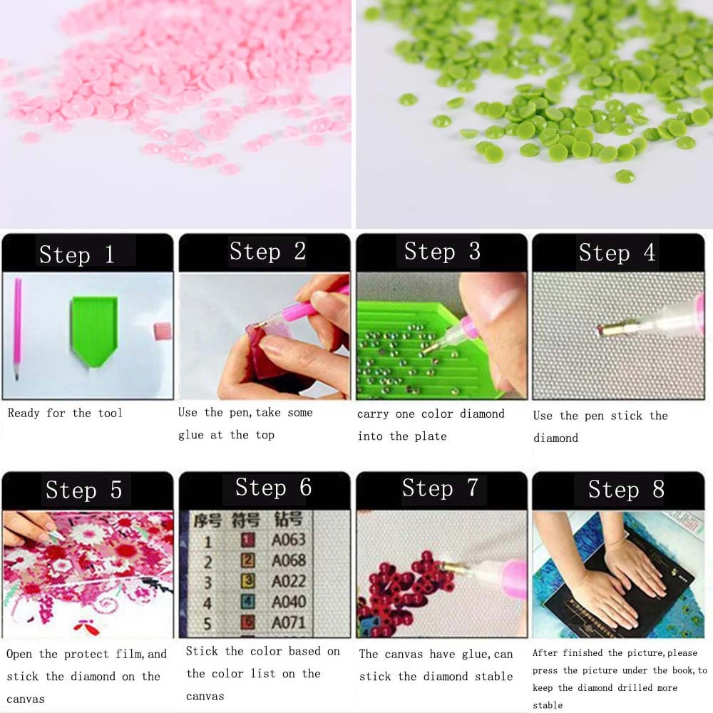 Горячая DIY 5D алмазная вышивка крестиком набор цветочных животных домашний декор |