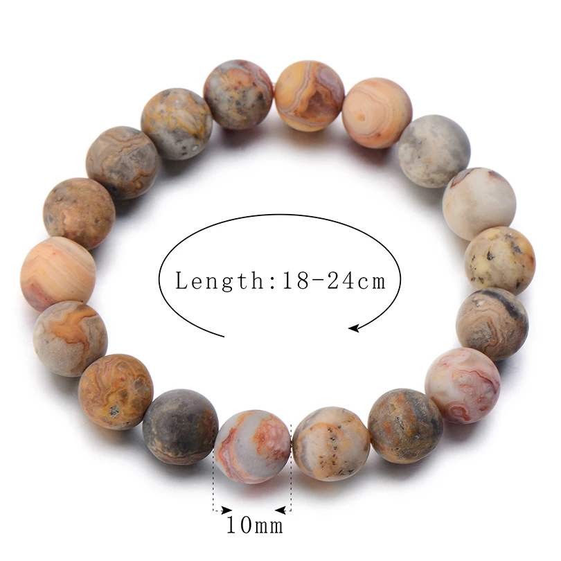 Vintage 10mm Matte Stone Yoga Strand Bracelets Couple Gift Unique Round Beads Boho Bracelet Handmade Men Jewelry Hot Sale | Украшения и