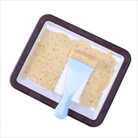 rolled ice cream maker rectangle anti griddle pan with 2 spatulas for healthy homemade rolled ice cream easy to use instant ic