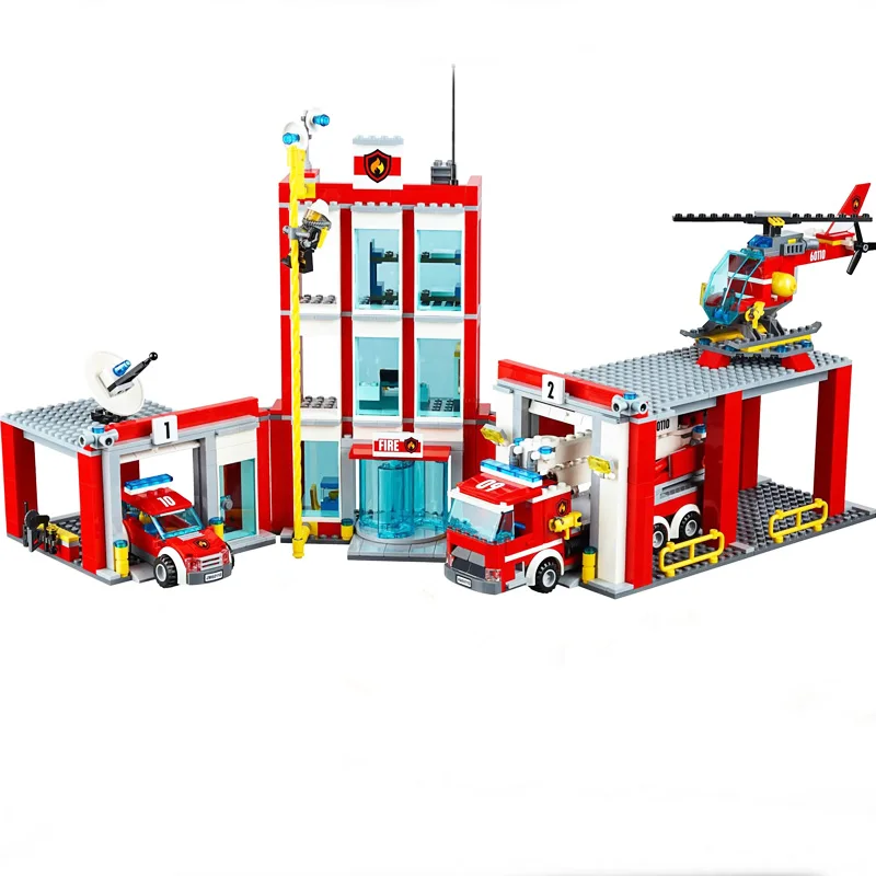 

958pcs City Series 60110 The Fire Station Model Building Block Brick Toy for Children Birthday Gift 10831