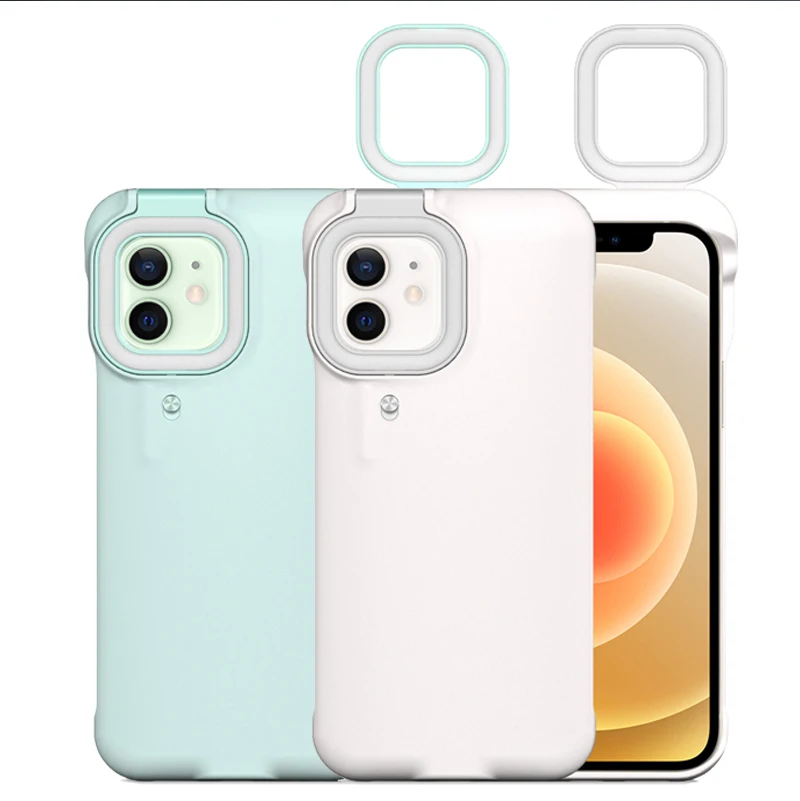 Чехлы со светодиодной вспышкой для телефонов iPhone X XS MAX XR 8 7 Plus, селфи-свет 6 6s Plus для iphone 12 Pro max 11 pro max, три поколения