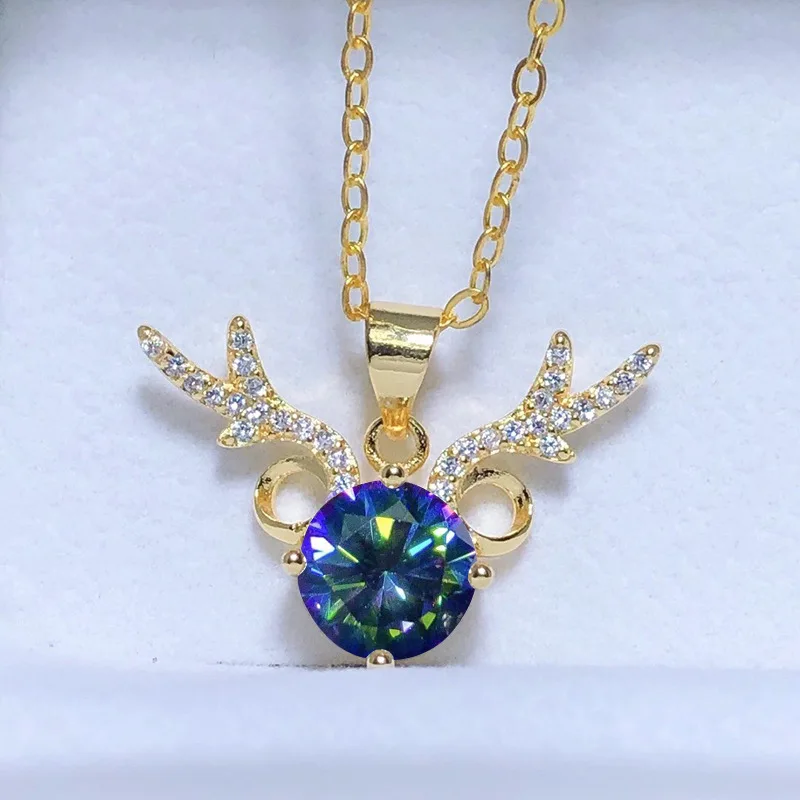 

Vintage 2ct Lab Moissanite Pendant Real 925 Sterling Silver Promise Wedding Pendants Necklace For Women Bridal Choker Jewelry