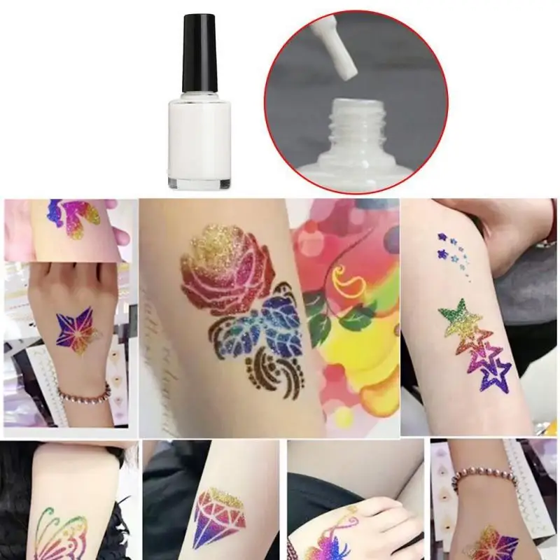 Professional Temporary Tattoos Kit 24 Color 125 Templates Diamond Glitter Flash Powder Kid Face Body Painting Art Tool Christmas | Красота и