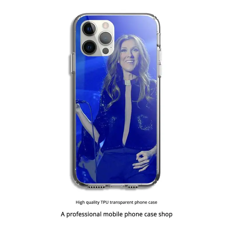 

Canada Singer Celine Dion Star Phone Case Clear Cover For Iphone 5 6 7 8 11 12 plus XR X XS SE2020 11/12PRO Max Transparent Case
