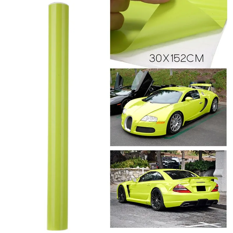 

1 Pcs Foil Film Wrap 30x152cm Decal Foil Film Glossy Good Adhesion Neon