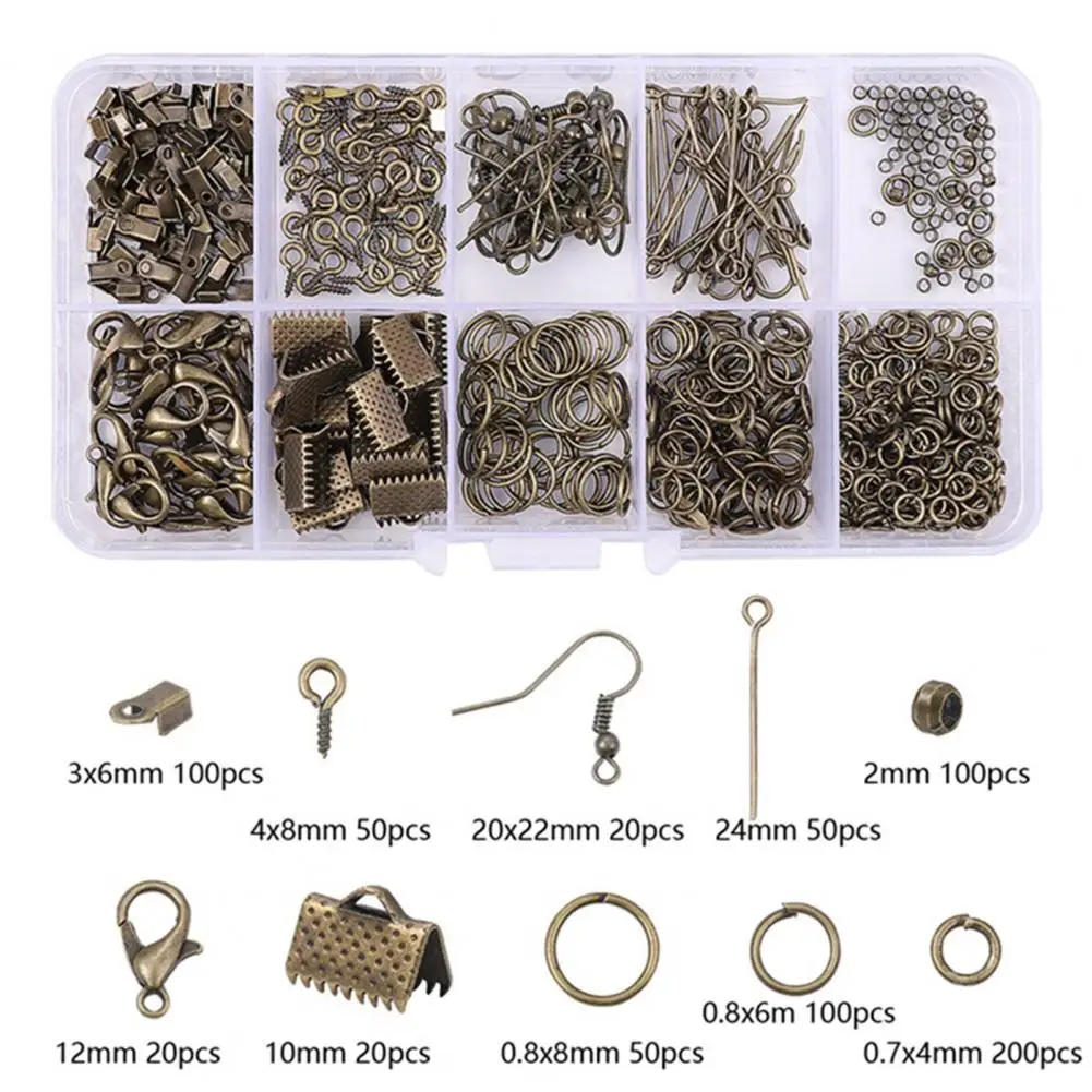 I -Jewelry 710Pcs/Set Earings Supplies Kit DIY Complete Variety Metal Jewelry Making with Hooks Findings for Home - купить по