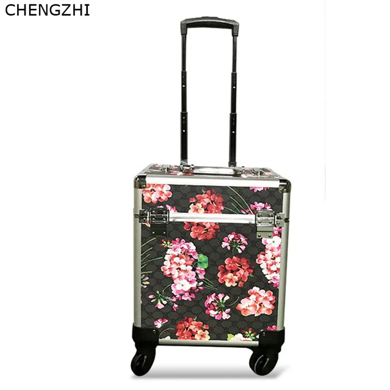 CHENGZHI модный косметический чехол на колесиках для макияжа переносной