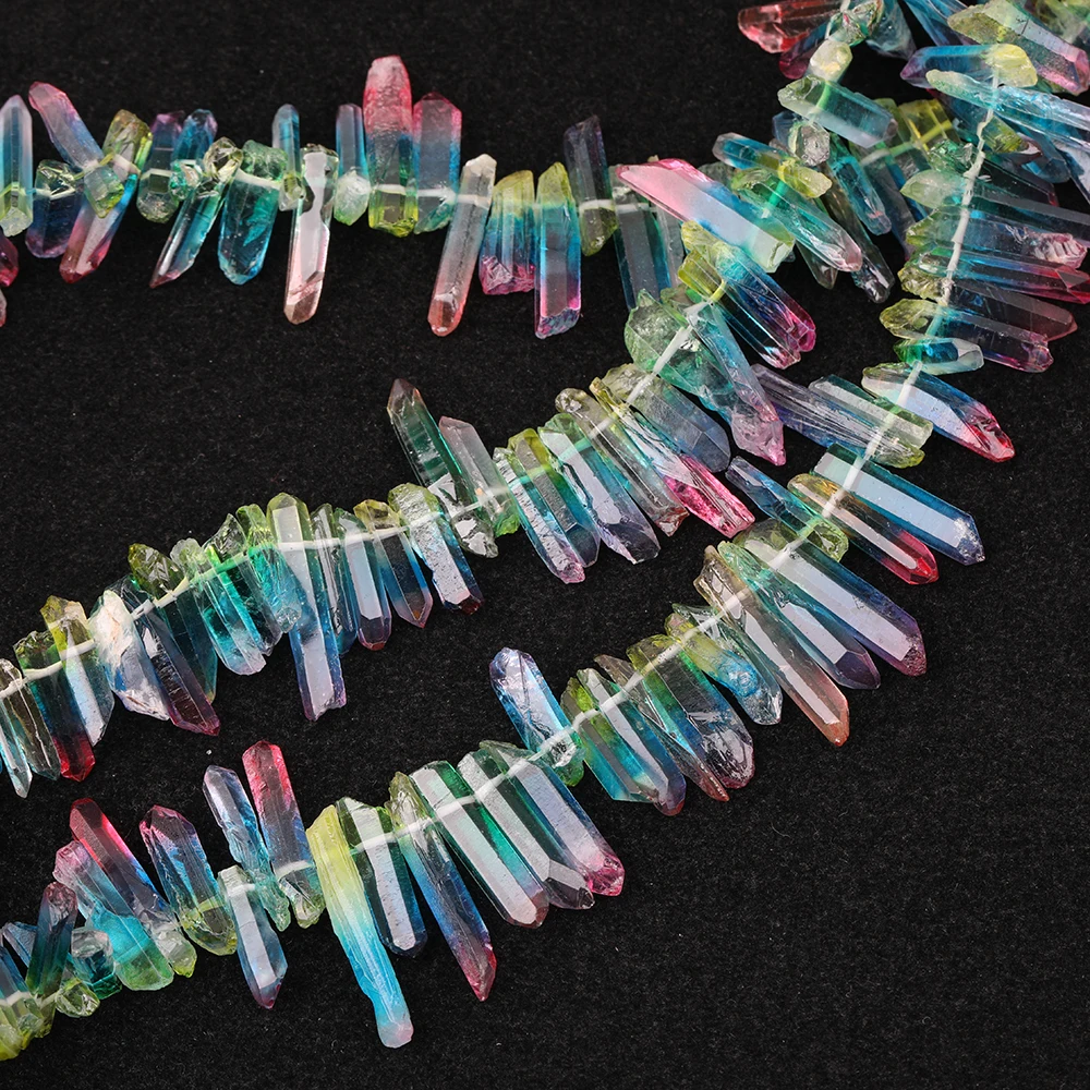 Градиентный цвет натуральный кварцевый кристалл палочка ТОЧКА свободная