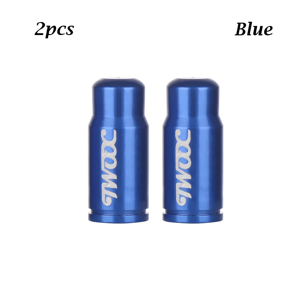 Blue 2 шт. алюминий 8 цветов горный велосипед шины воздуха сопла клапан крышка s колеса велосипеда покрытый протектор Защитная крышка от пыли велосипедные части - Цвет: Blue