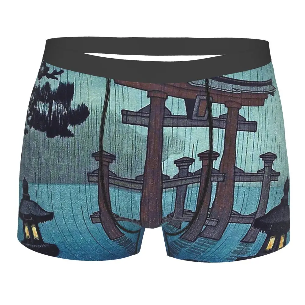 

Трусы Miyajima In Rain Ukiyo-e, с принтом из японского дерева, Tsuchiya Koitsu, дышащие трусики, мужское нижнее белье с принтом