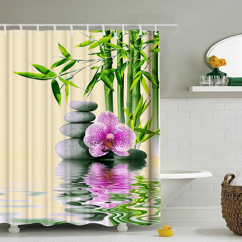 180* 180cmMulti-Styles 3D HD цифровой занавески для душа с принтом водонепроницаемые, влажность-доказательство Ванная комната Шторы s полиэстер Душ Шторы