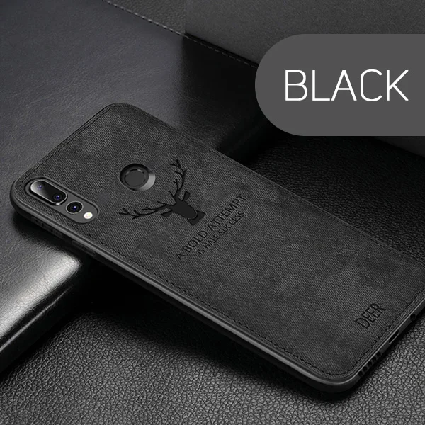 Черный Тканевый чехол для телефона для huawei Nova 5 5i Pro Y9 Y7Pro P smart Mate20 P20 P30 Pro Lite Honor 9X 8C 9 10 Lite 20 чехол - Цвет: Черный