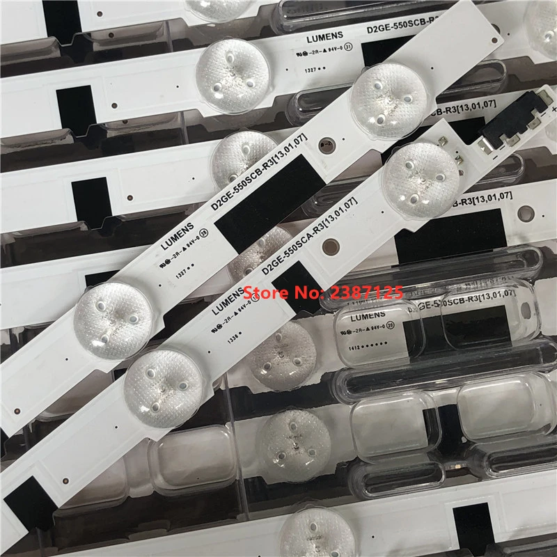 20pcs LED strip 11+7Leds For Samsung 55 inch TV UA55F6400 UA55F6800 2013SVS55F D2GE-550SCB-R3 D2GE-550SCA-R3 UN55F6800 UE55F6170 | Лампы и