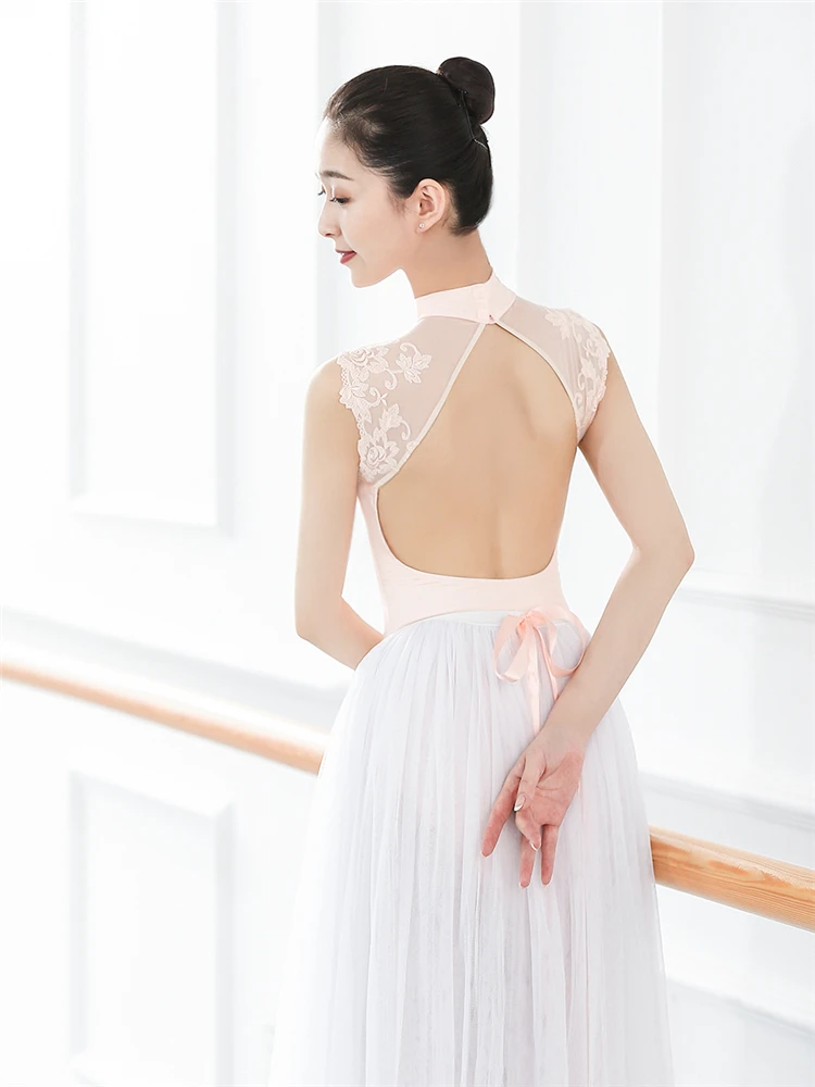 Воротник-стойка с вышивкой гимнастические купальники взрослый женский