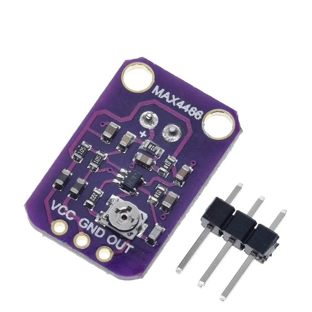 Модуль усилителя микрофона MAX4466 eletret Плата с регулируемым коэффициентом усиления