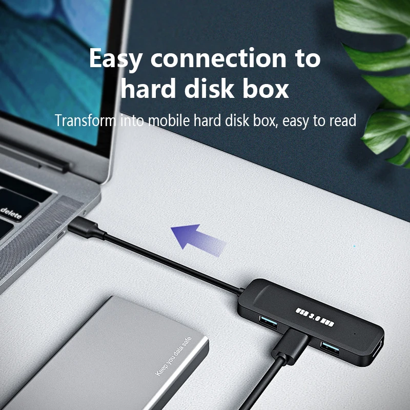 

Cabletime USB3.0 HUB 5Gbps Data Transmission USB Splitter for Macbook Macbook Matebook Surface USB Flash Drive HUB B11