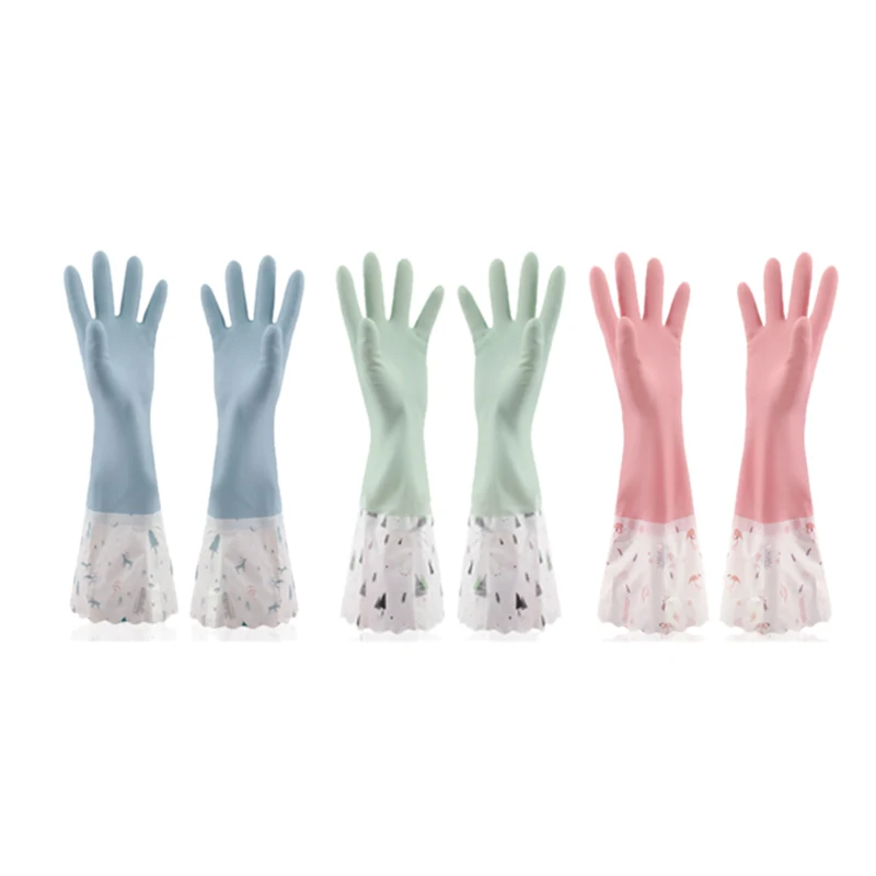 Качественные Многоразовые водонепроницаемые домашние резиновые перчатки для