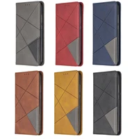 geometric leather phone case wallet cover for huawei honor 9x 10 lite 10i 9x 8s 8a 7c 7a y7 20s stand case bracket leather case
