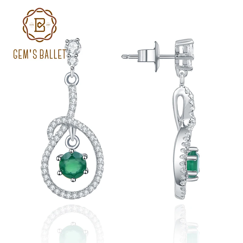 Женские винтажные серьги GEM'S BALLET из стерлингового серебра 925 пробы натуральный