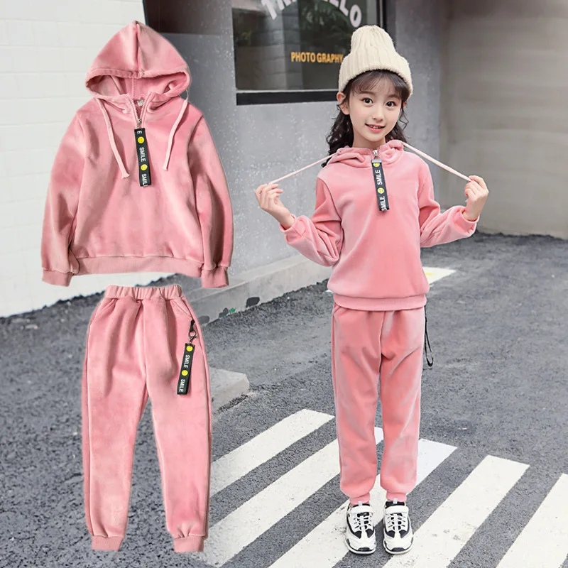 Детские модные изысканные наряды для девочек осенняя одежда маленьких комплект