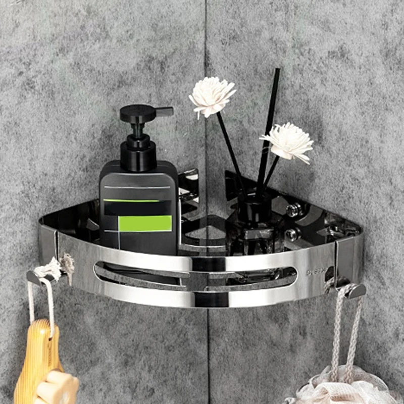 

Shower Rack 2 Pieces Set Corner Shower Rack SUS304 Stainless Steel Shower Storage Rack Suitable for Shower, Toilet