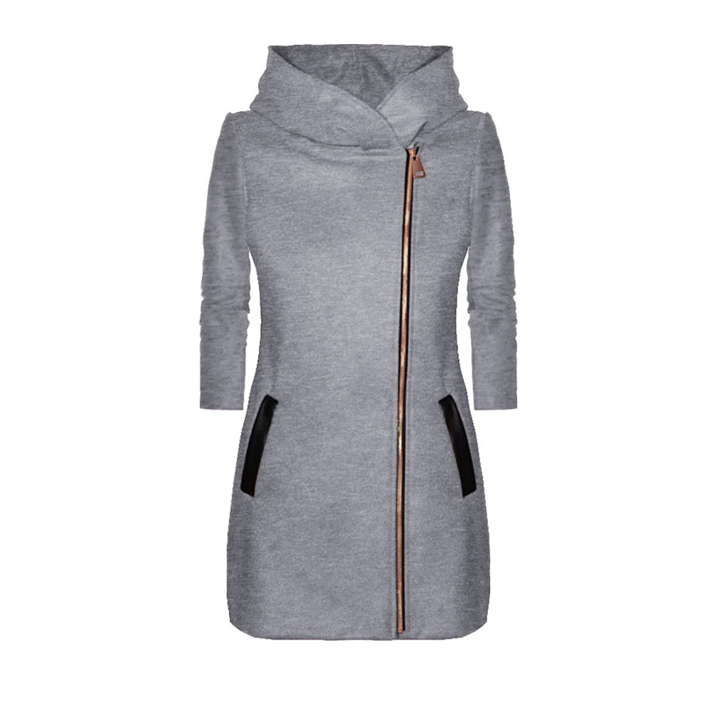 Новое поступление зимнее женское теплое пальто модное однотонное утепленное