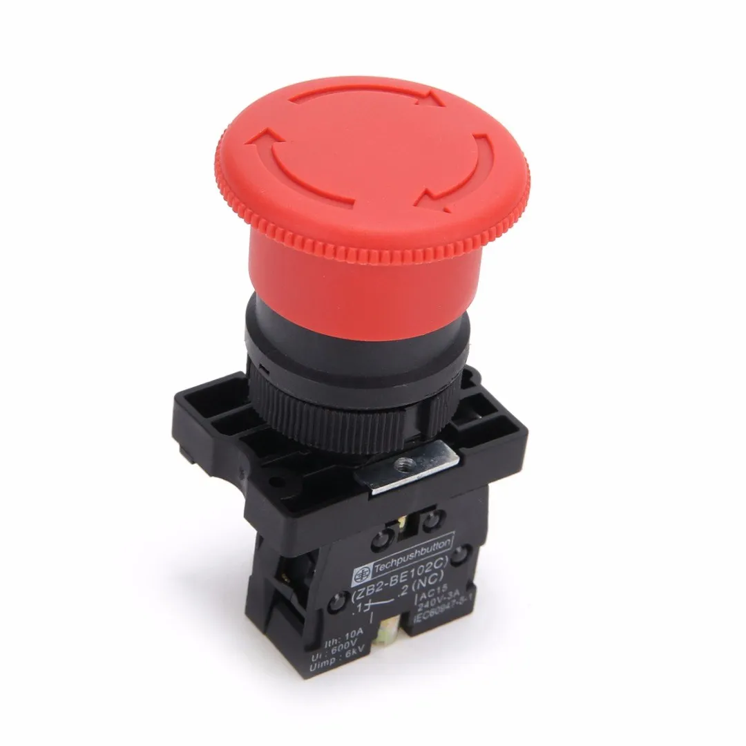 ZB2 BE102C P172 220V 10A красный NC 22 мм аварийной остановки Грибовидная кнопка