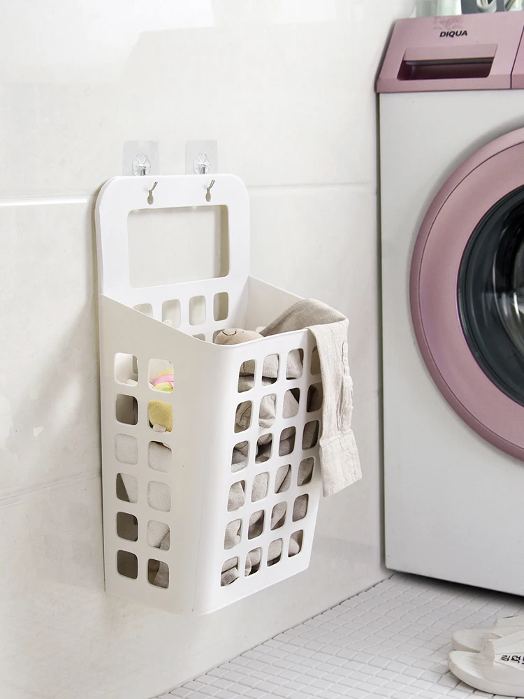 

Bathroom wall mounted household dirty clothes basket storage basket plastic storage basket laundry basket dirty clothes basket