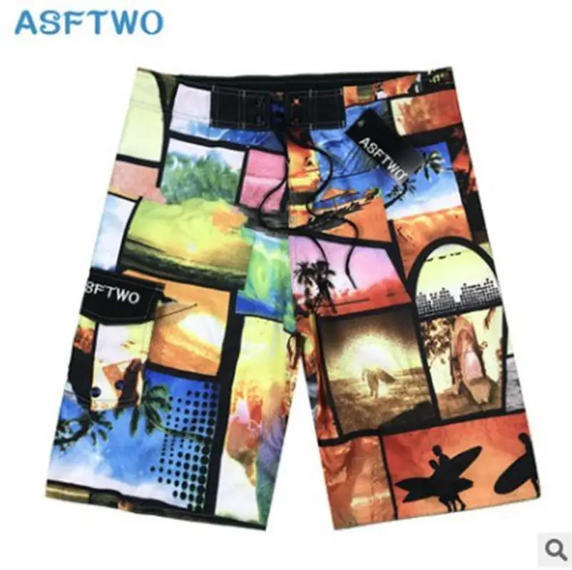 Plus Size Boardshorts Men Board Shorts Mens New Bermuda Masculina Man Summer Pants Beach Wear Quick Dry Print Swiming Swimsuit