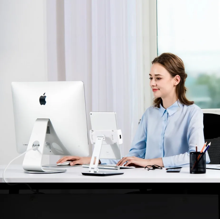 Вращающаяся на 360 градусов стальная подставка для монитора из алюминиевого