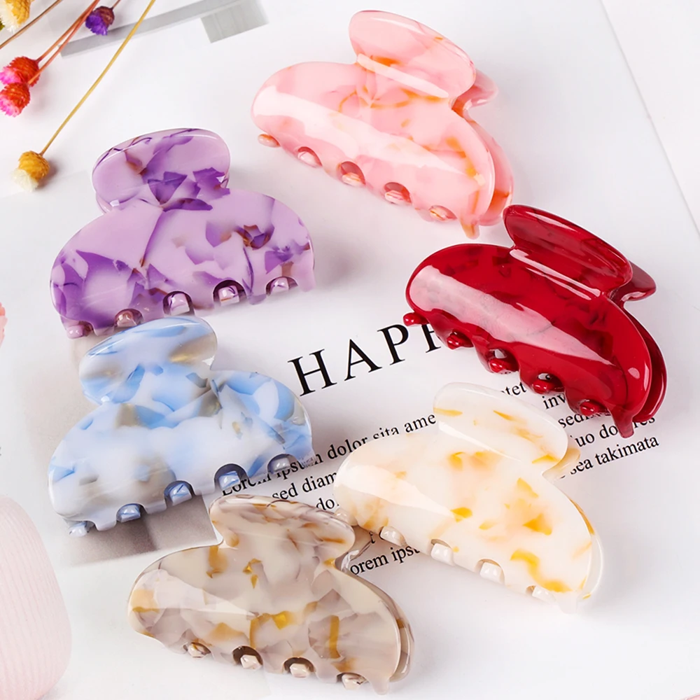 Горячая Распродажа акриловые женские Когти для волос зажимы краба Простые