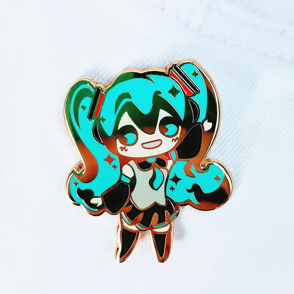 

Kawaii Hatsune Mikus Hard Enamel Pin Virtual Idol Vocaloids Fan Collect Brooch Cartoon Fashion Backpack Lapel Pins Unique Gift