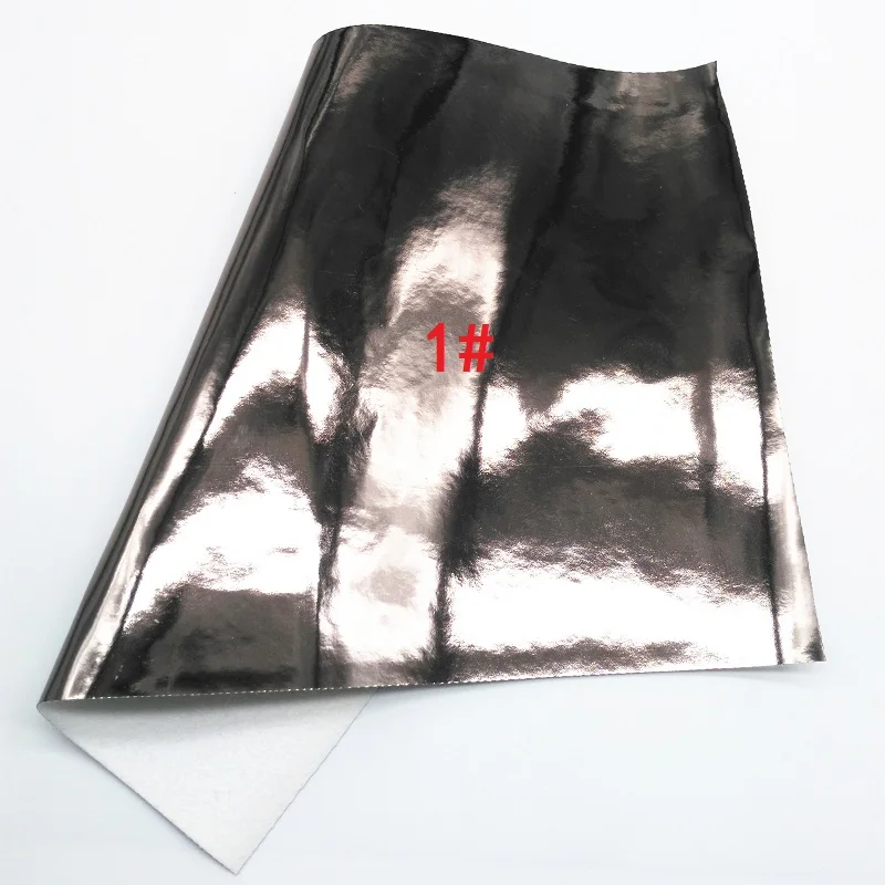 Glitterwishcome 30X134 см мини рулон гладкой лакированной зеркальной искусственной синтетической кожи ткань, GM001 - Цвет: 1