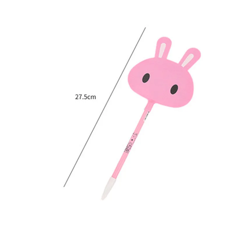 1pcs Rabbit Fan Kawaii Pen 0.5mm Novelty Stationery Gel Student Black Pens Cute Office School Supplies |
