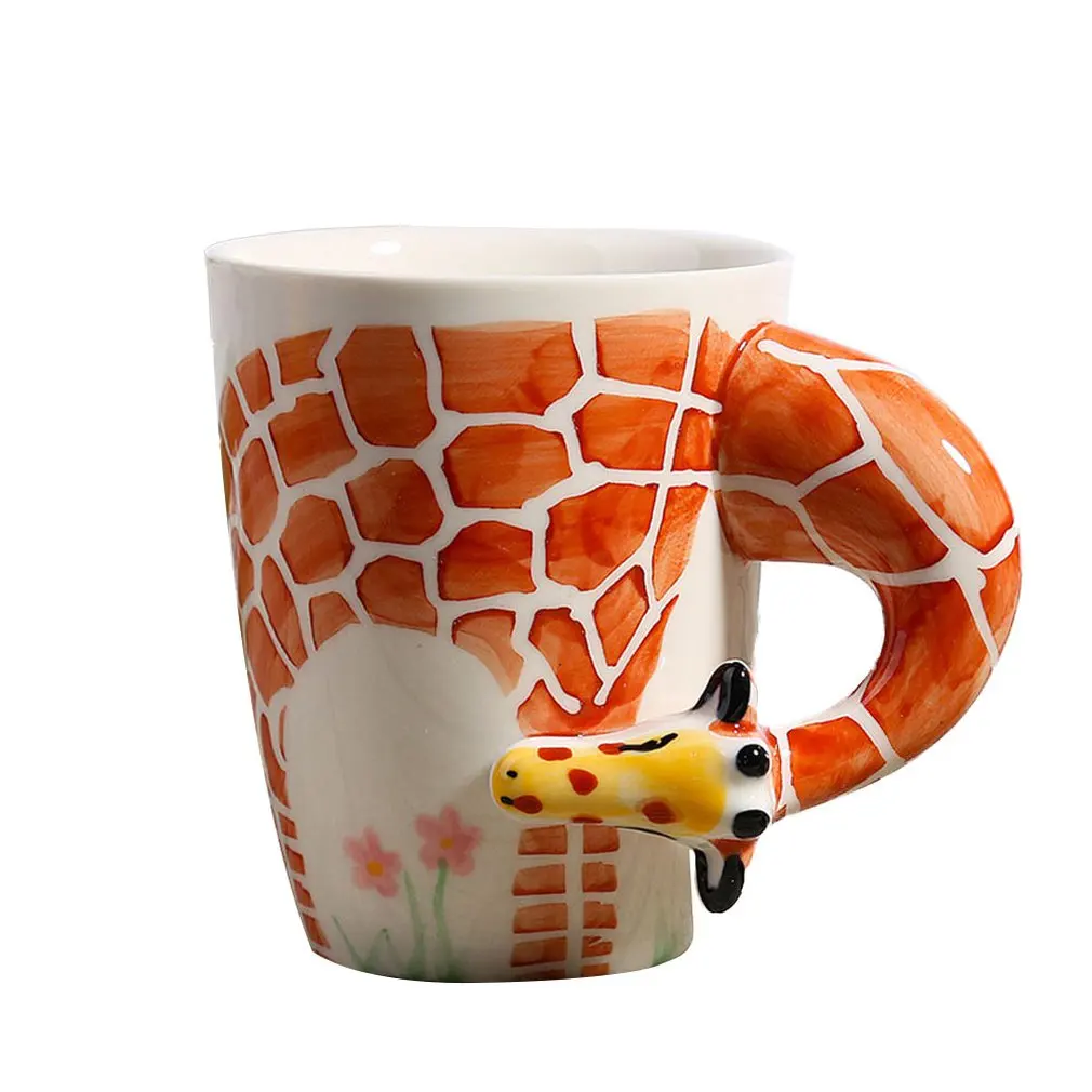 Портативная чашка для воды в форме животного универсальная кофейная кружка