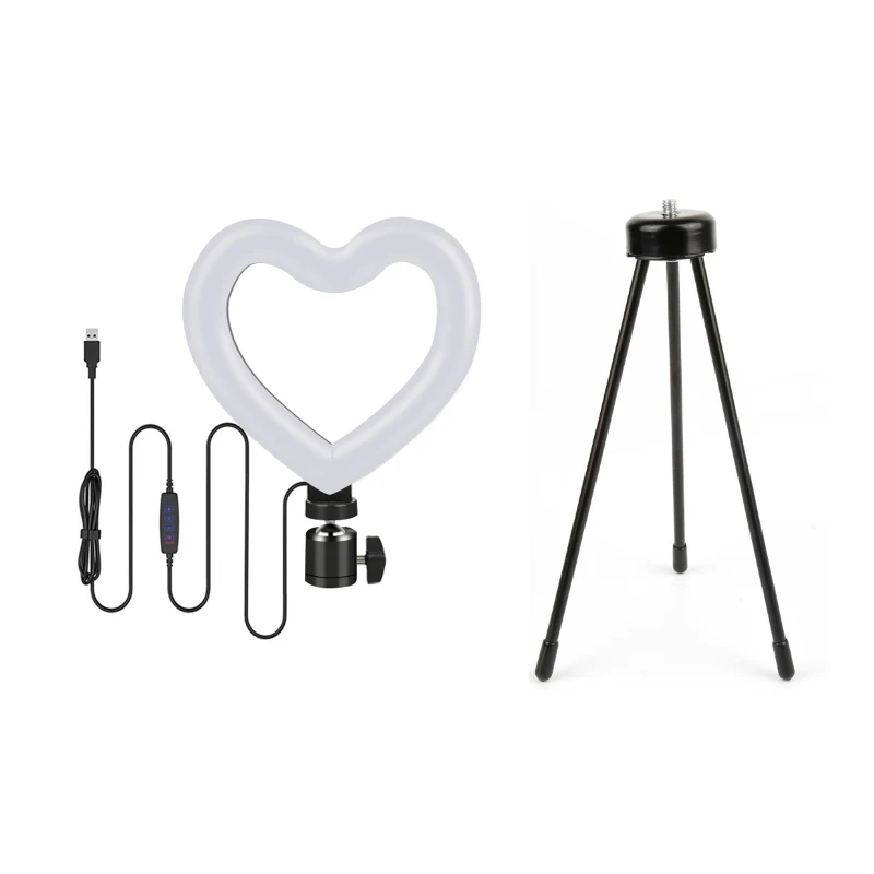 6 дюймов светодиодный светильник в форме сердца с регулируемой яркостью холодный