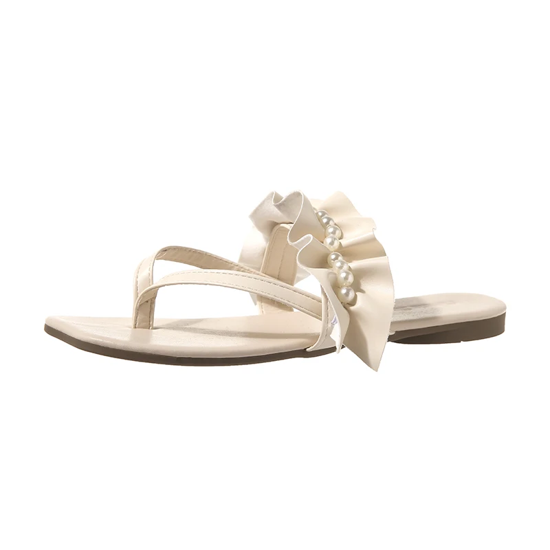 

Slippers Casual Rubber Flip Flops Female Shoes Summer Clogs Woman Slides String Bead Luxury Hawaiian 2021 Beach Flat Soft Basic