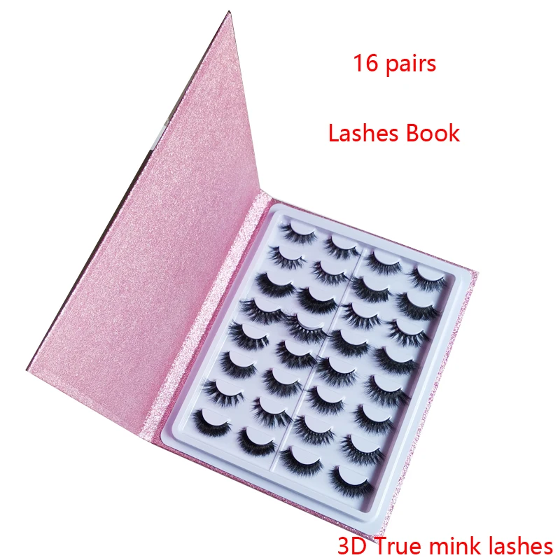 3D mink Lashes Silk eyelashes wispy lashes 16 pairs book faux lash lift bulk eye | Красота и здоровье