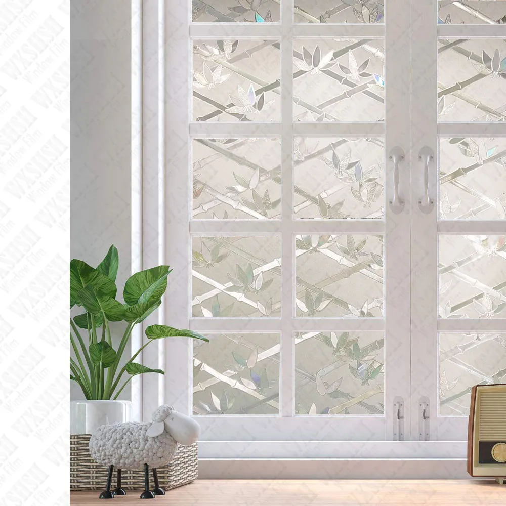 WXSHSH бамбуковая статическая декоративная пленка на окна для уединения