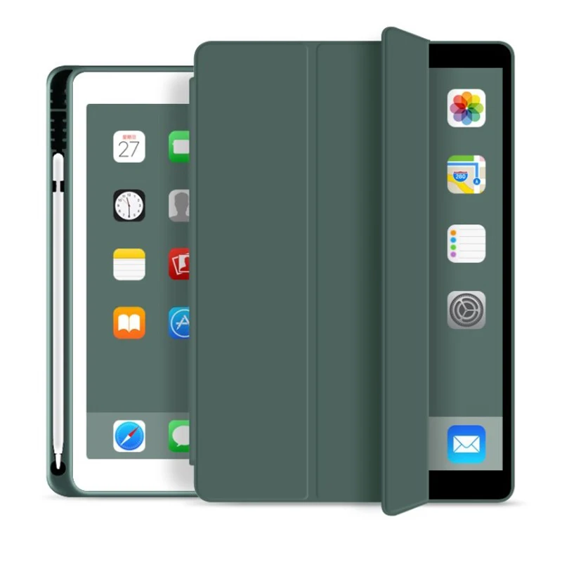 

Case For iPad Pro 11 12.9 2021 With Pencil Holder Secure Magnetic Smart Cove For iPad 10.2 10.5 9.7 10.9 Case Air 4 3 2 Mini 5