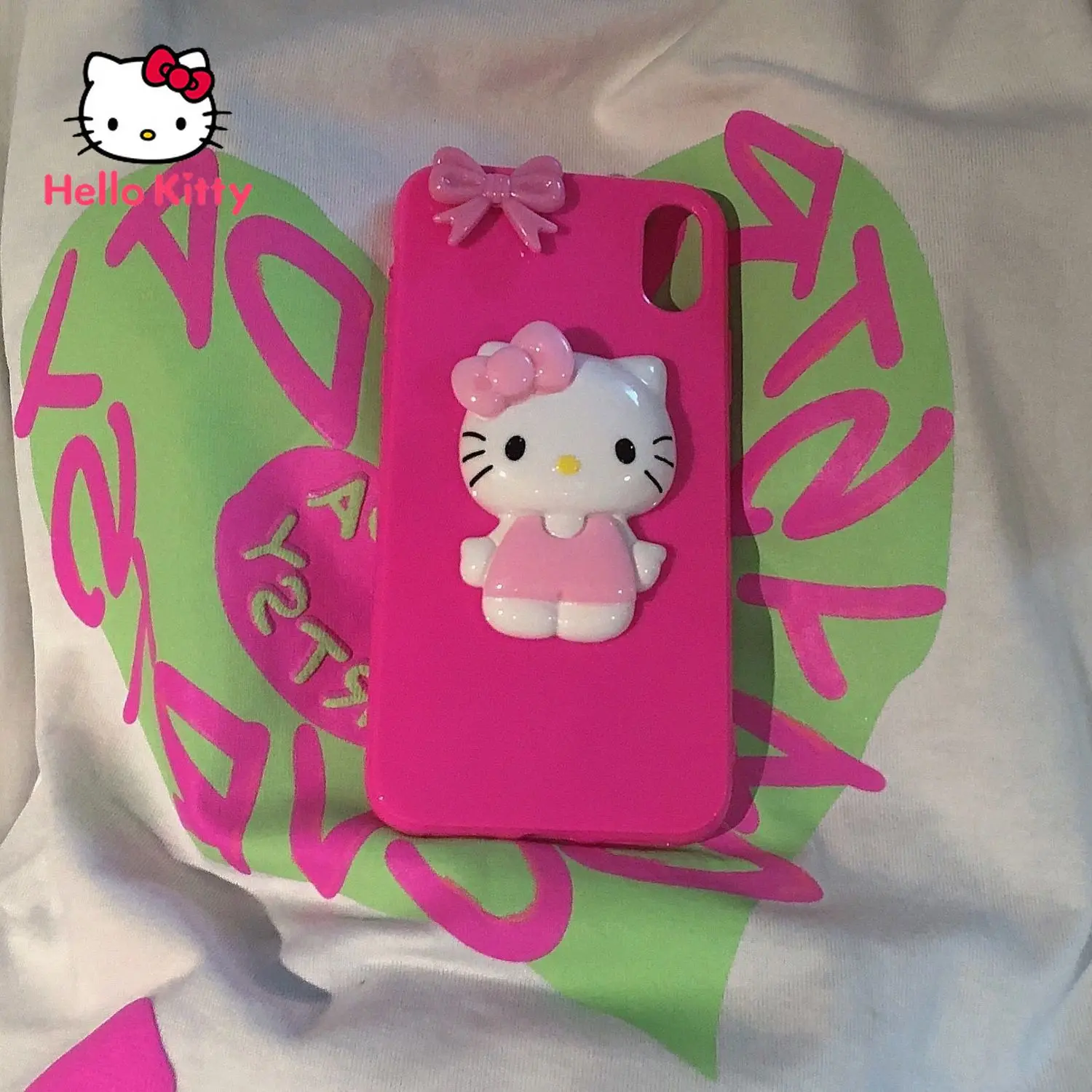 

Hello Kitty case for iPhone 6S/7/8P/X/XR/XS/XSMAX/11/12Pro/12mini Phone Three-dimensional Relief Soft Case Case Cover