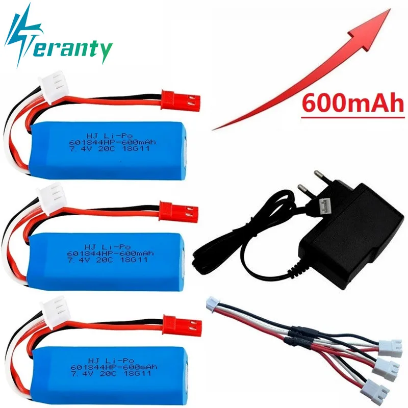 7 4 V 600mAh Lipo батарея с v зарядное устройство наборы для WLtoys K969 K979 K989 K999 P929 P939 RC