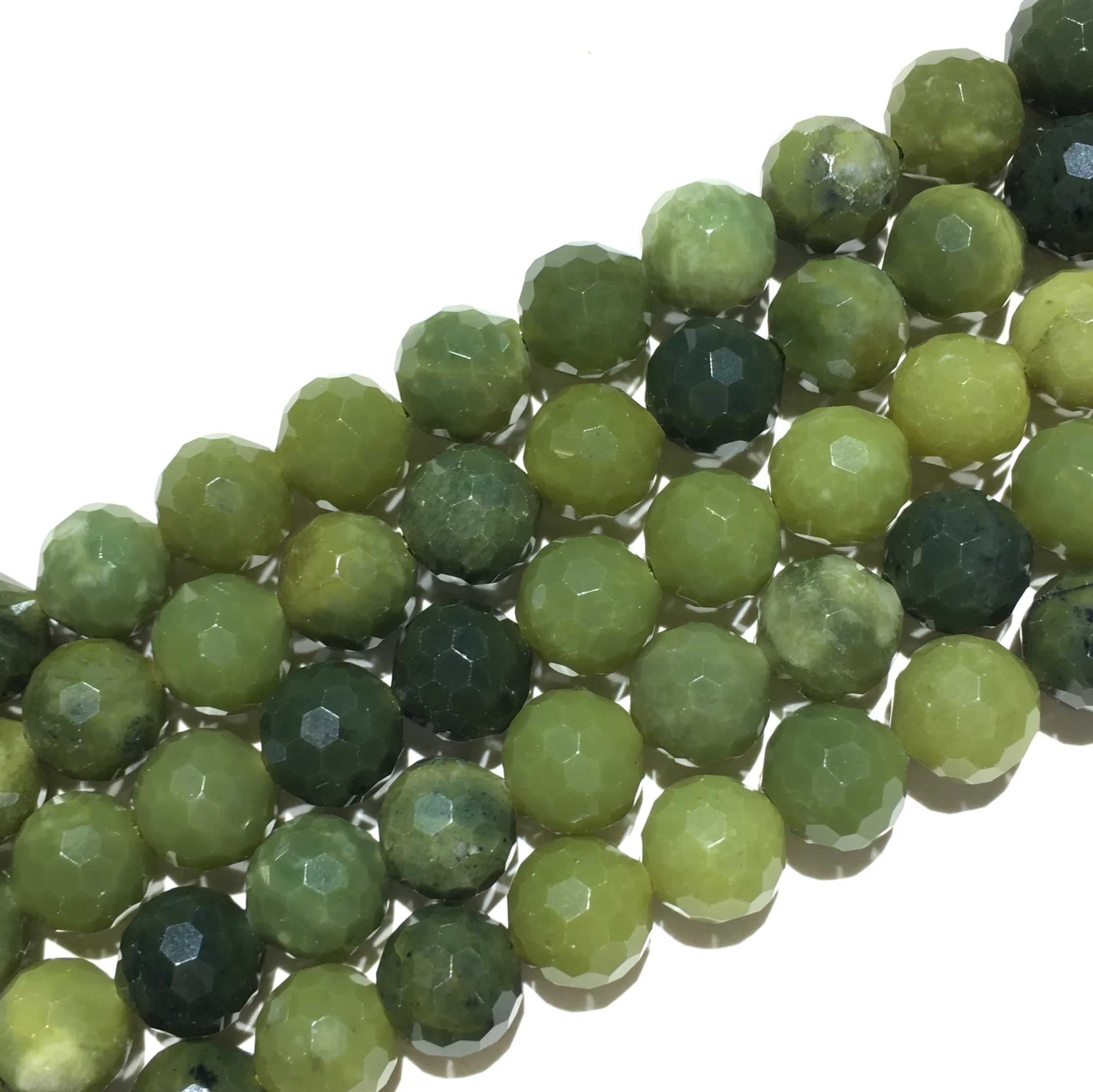 Заводская цена граненые китайские нефритовые бусины из натурального камня