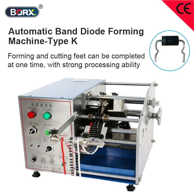 

TYPE K Belt Diode feet forming cut machine axial components resistors foot cut Automatic band Diode forming machine