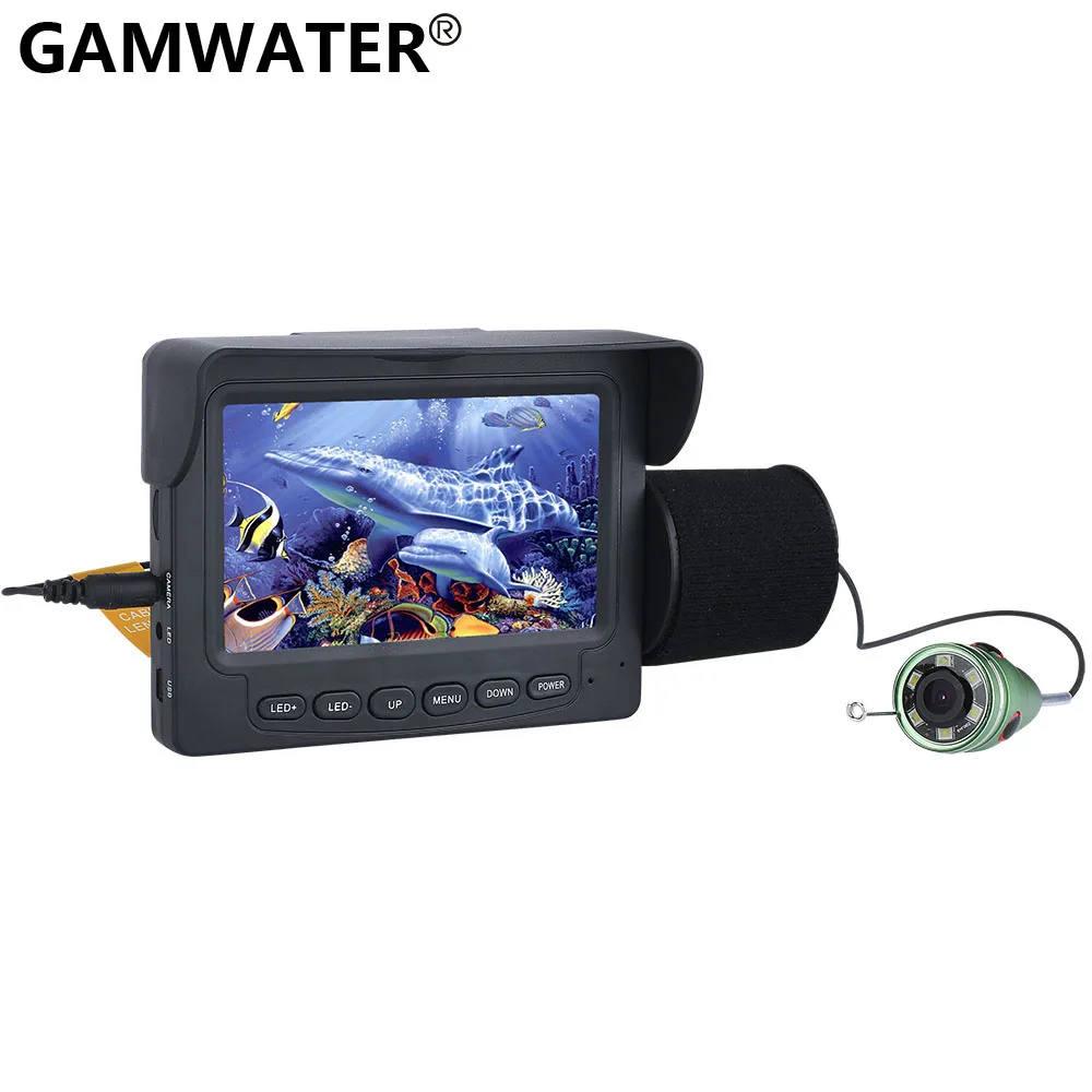 

GAMWATER 30M 15M 1000TVL Fish Finder Underwater Fishing Camera 4.3" LCD Monitor 6PCS 1W IR LED Night Vision Camera For Fishing