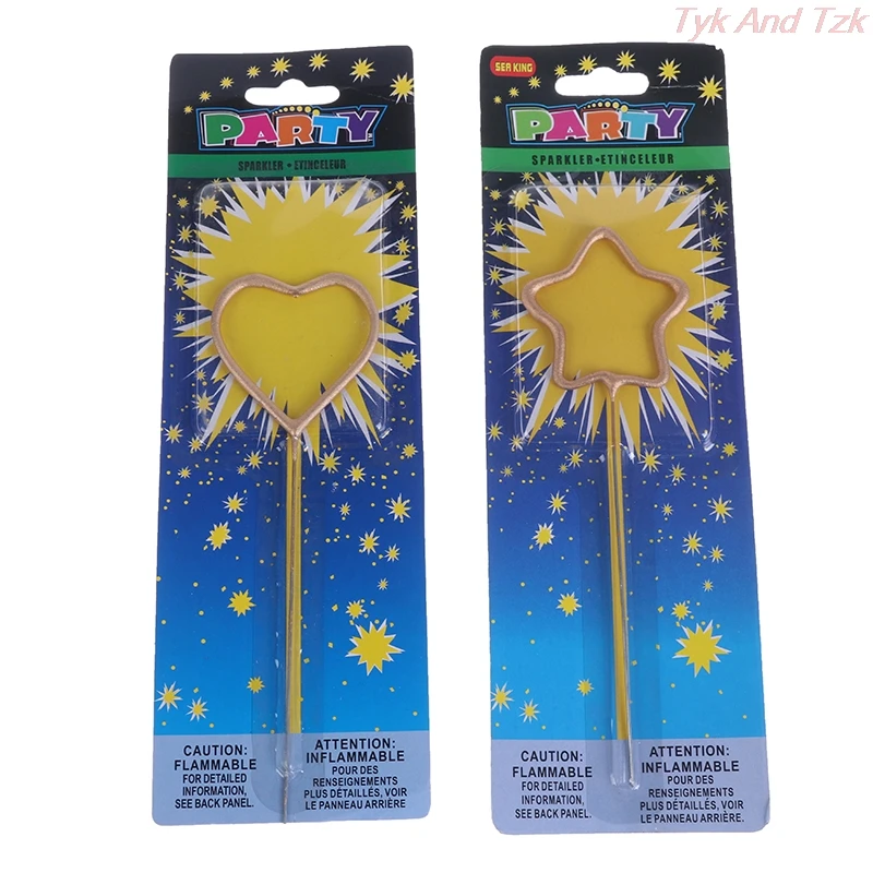 

Romantic Star Love Shaped Wedding Birthday Party Candle Cake Topper Decoration New