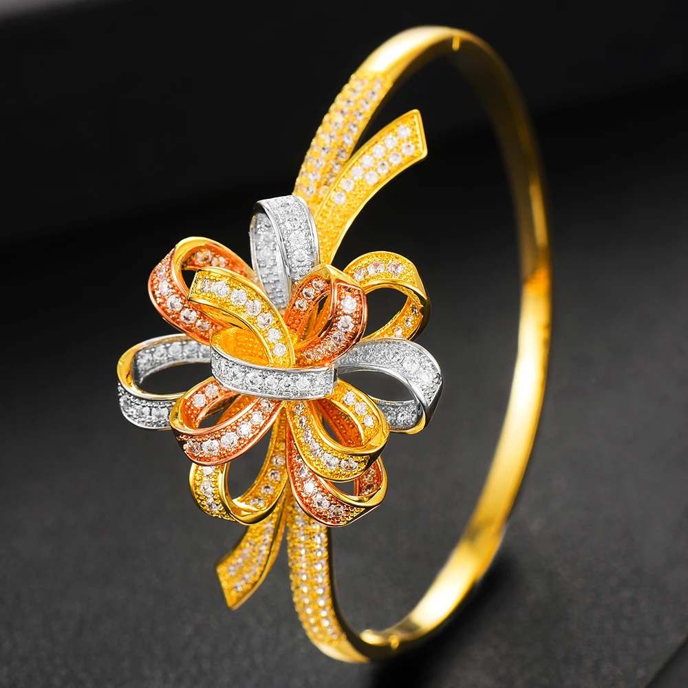 Роскошные комплекты свадебных украшений GODKI из 3 предметов с бантом серьгами