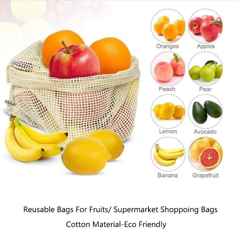 10 шт. многоразовая сумка для овощей и фруктов хранения Eco Friendly безотходного
