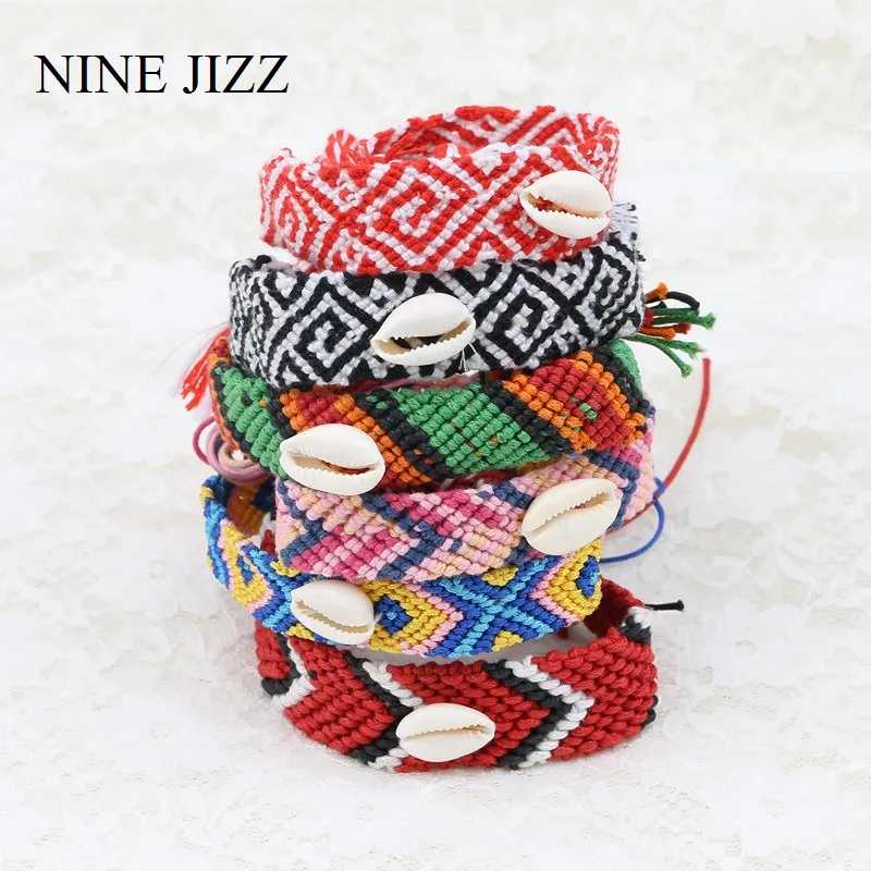 Плетеный браслет в богемном стиле ручной работы радужные браслеты дружбы для